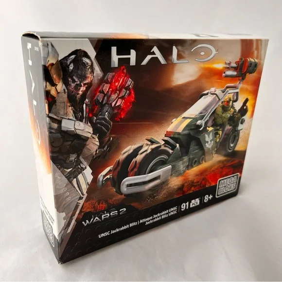 Mega Bloks Halo Wars UNSC Jackrabbit Blitz Construction Set Spartan  Douglas